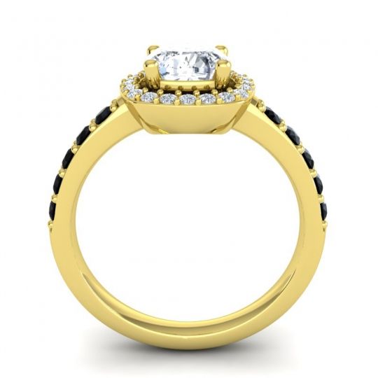 Cathedral Cushion Halo Zayya Ring, 6mm
