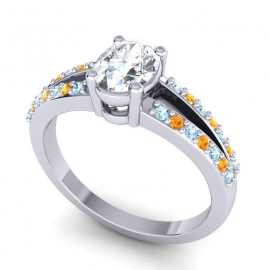 Oval Bhava Ring, 7x5mm