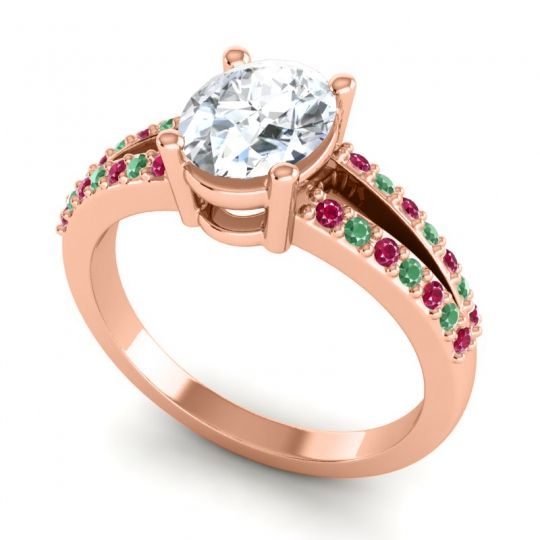 Oval Vivara Ring, 8x6mm