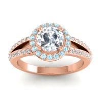 Modern Halo Pave Dari Ring