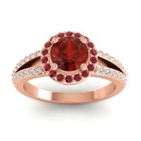 Modern Halo Pave Dari Ring