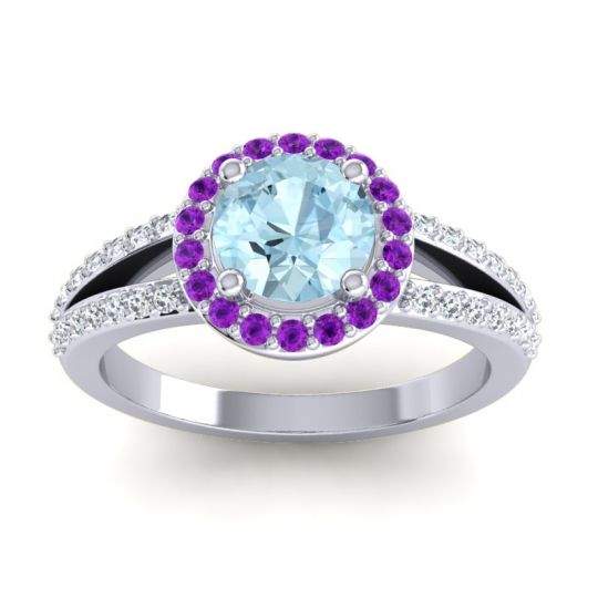 Modern Halo Pave Dari Ring