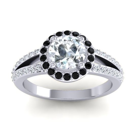 Modern Halo Pave Dari Ring