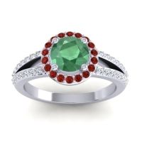 Modern Halo Pave Dari Ring