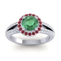 Modern Halo Pave Dari Ring