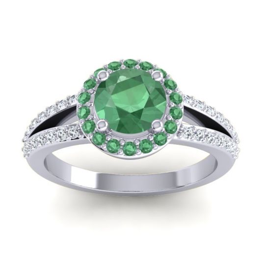 Modern Halo Pave Dari Ring