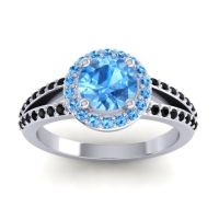 Modern Halo Pave Dari Ring