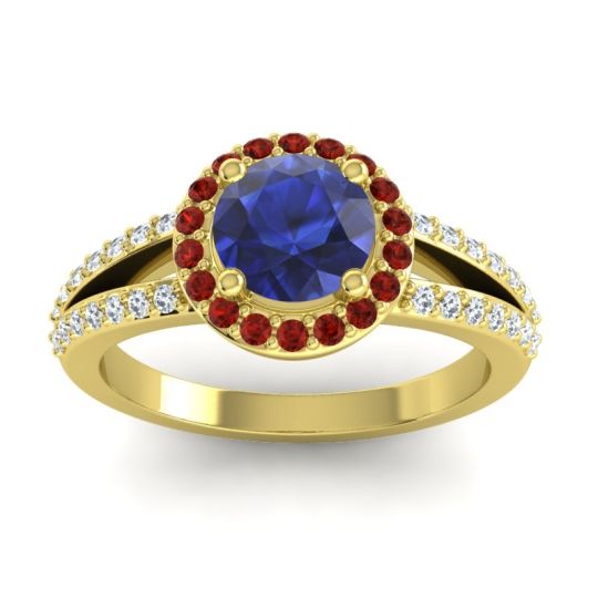 Modern Halo Pave Dari Ring
