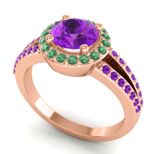 Modern Halo Pave Dari Ring