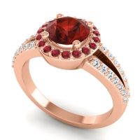 Modern Halo Pave Dari Ring