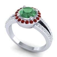 Modern Halo Pave Dari Ring