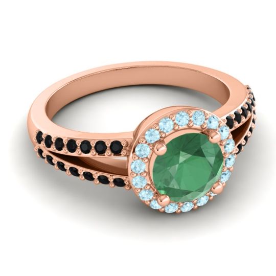 Modern Halo Pave Dari Ring