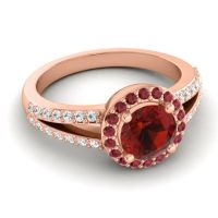 Modern Halo Pave Dari Ring