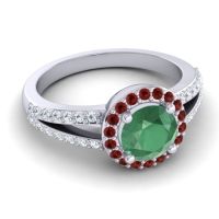 Modern Halo Pave Dari Ring