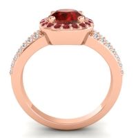 Modern Halo Pave Dari Ring