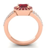 Modern Halo Pave Dari Ring