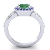 Modern Halo Pave Dari Ring