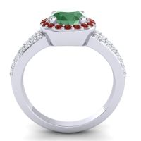 Modern Halo Pave Dari Ring