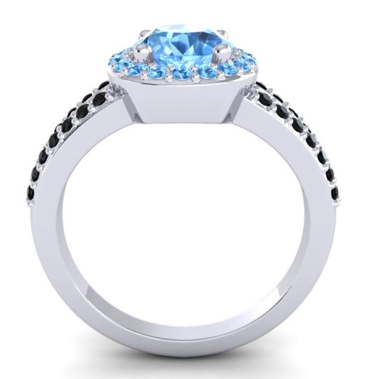 Modern Halo Pave Dari Ring