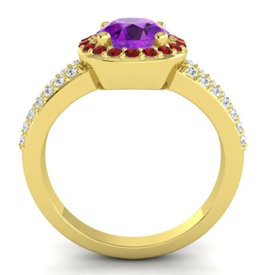 Modern Halo Pave Dari Ring