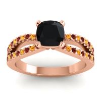 Modern Cushion Pave Dola Ring, 6mm