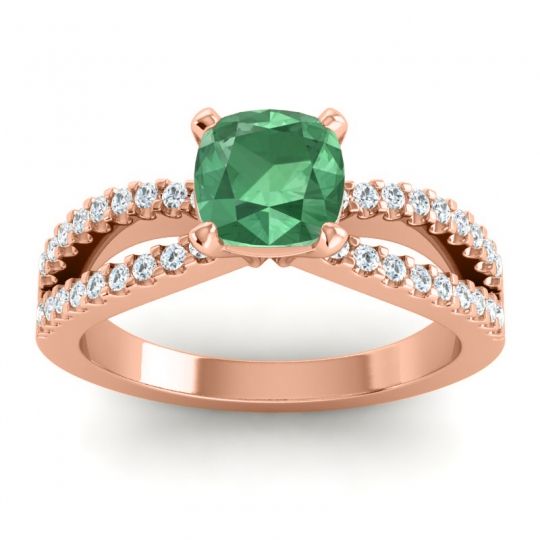 Modern Cushion Pave Dola Ring, 6mm