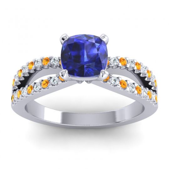 Modern Cushion Pave Dola Ring, 6mm