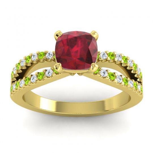 Modern Cushion Pave Dola Ring, 6mm