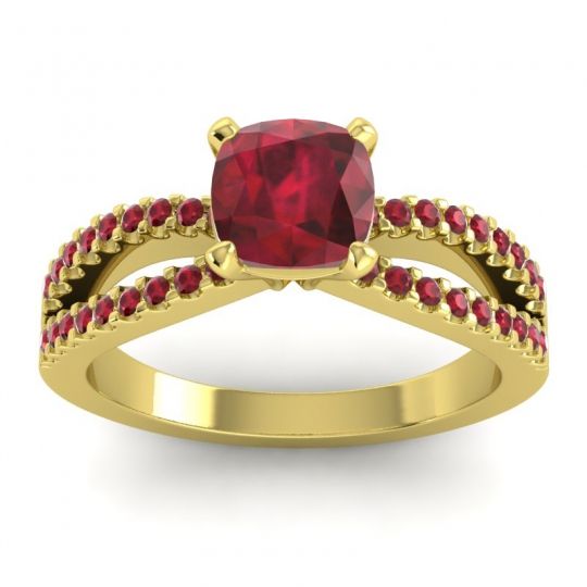 Modern Cushion Pave Dola Ring, 6mm