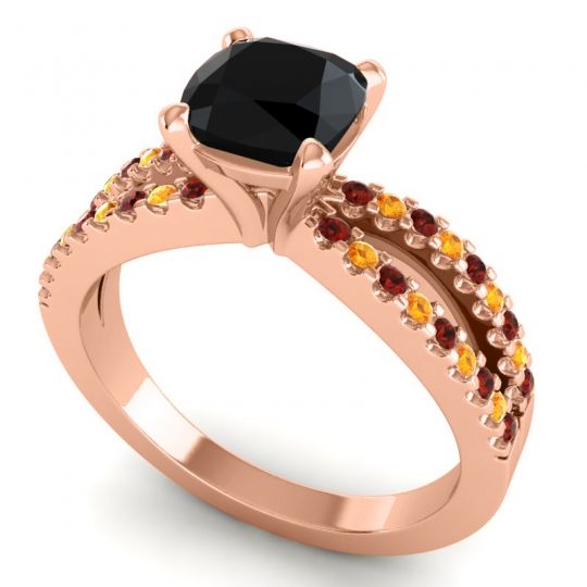Modern Cushion Pave Dola Ring, 6mm