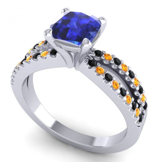 Modern Cushion Pave Dola Ring, 6mm