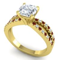 Modern Cushion Pave Dola Ring, 6mm