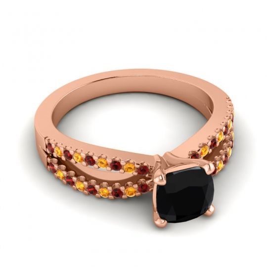 Modern Cushion Pave Dola Ring, 6mm