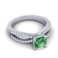 Modern Cushion Pave Dola Ring, 6mm