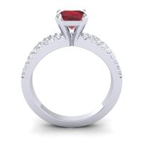Modern Cushion Pave Dola Ring, 6mm