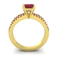 Modern Cushion Pave Dola Ring, 6mm