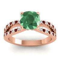 Modern Cushion Pave Dola Ring, 7mm