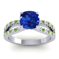 Modern Cushion Pave Dola Ring, 7mm