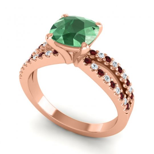 Modern Cushion Pave Dola Ring, 7mm