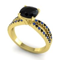 Modern Cushion Pave Dola Ring, 7mm