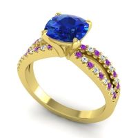 Modern Cushion Pave Dola Ring, 7mm