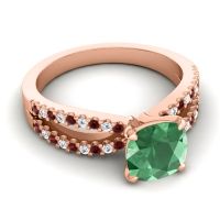 Modern Cushion Pave Dola Ring, 7mm