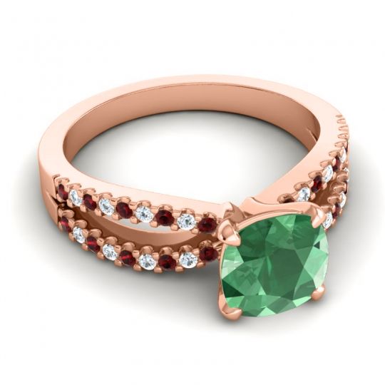 Modern Cushion Pave Dola Ring, 7mm