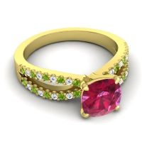 Modern Cushion Pave Dola Ring, 7mm