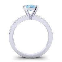 Modern Cushion Pave Dola Ring, 7mm