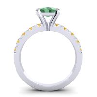 Modern Cushion Pave Dola Ring, 7mm