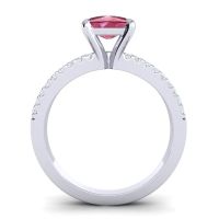 Modern Cushion Pave Dola Ring, 7mm