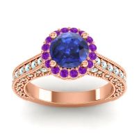 Orrnate Halo Pave Rajata Ring