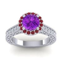 Orrnate Halo Pave Rajata Ring