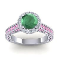 Orrnate Halo Pave Rajata Ring